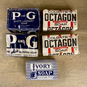 Vintage IVORY SOAP, P and G Soap, And Colgate Octagon Soap Cottage Core